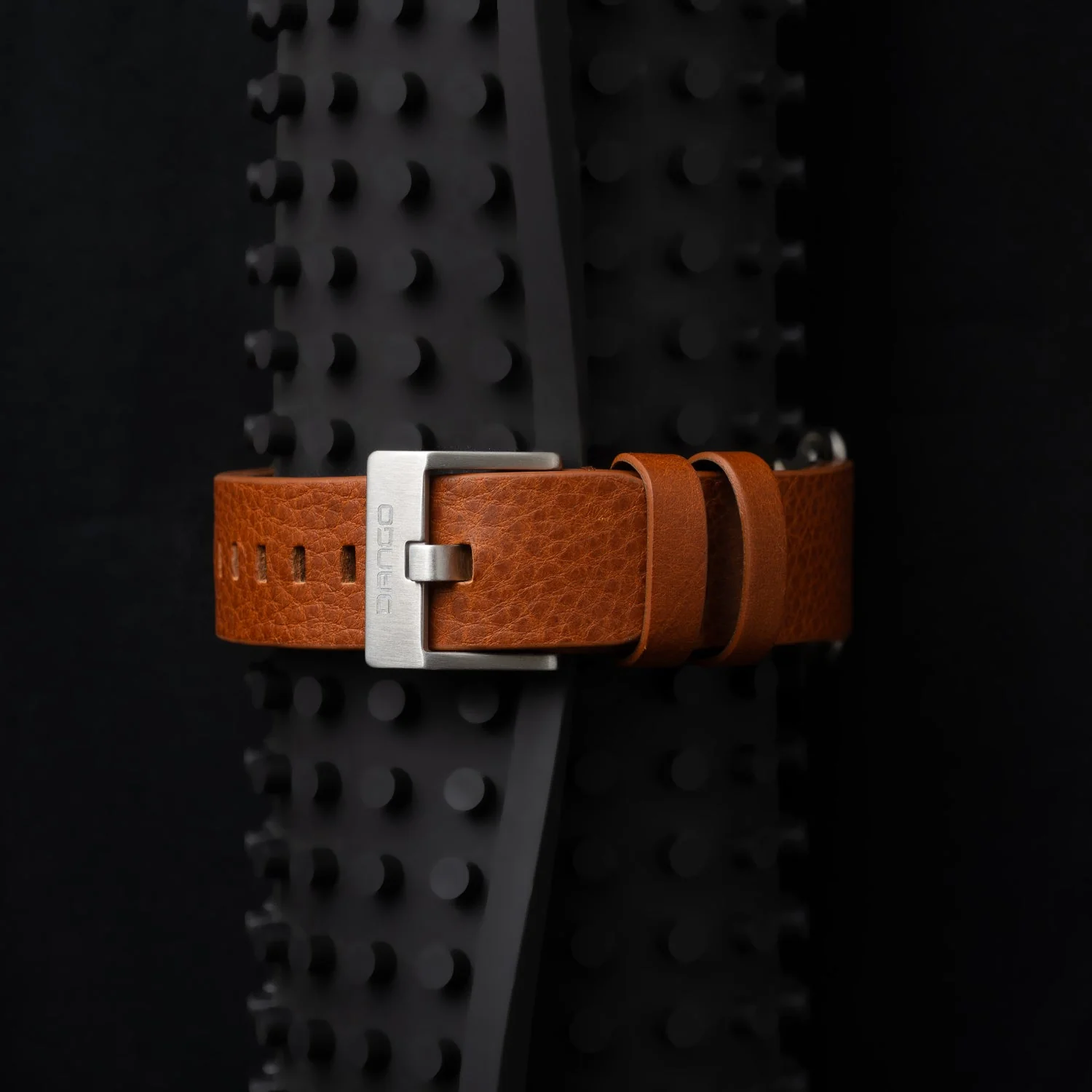 CR-01 - CHRONO WATCH WITH ITALIAN LEATHER STRAP - WHISKEY BROWN - Image 5