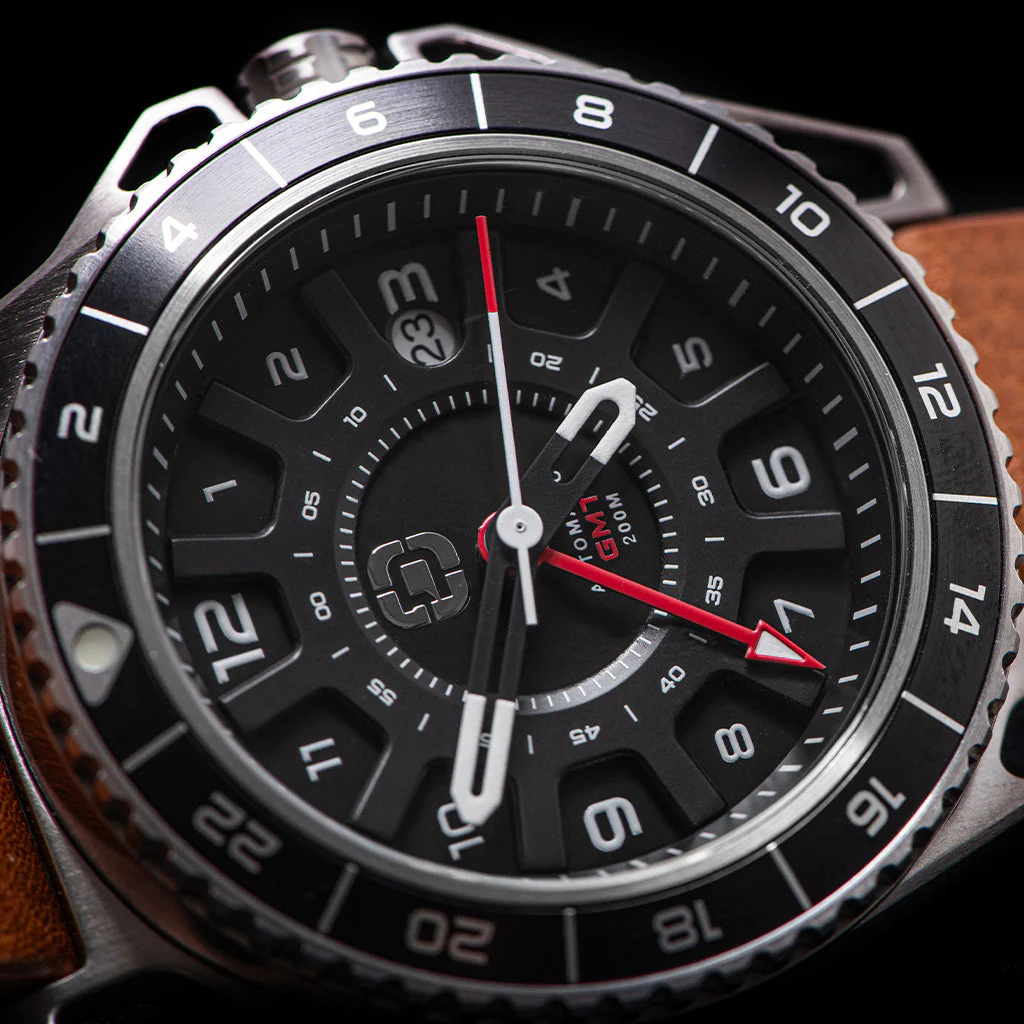GMT-01 - AUTOMATIC GMT WATCH WITH ITALIAN LEATHER STRAP - Image 4