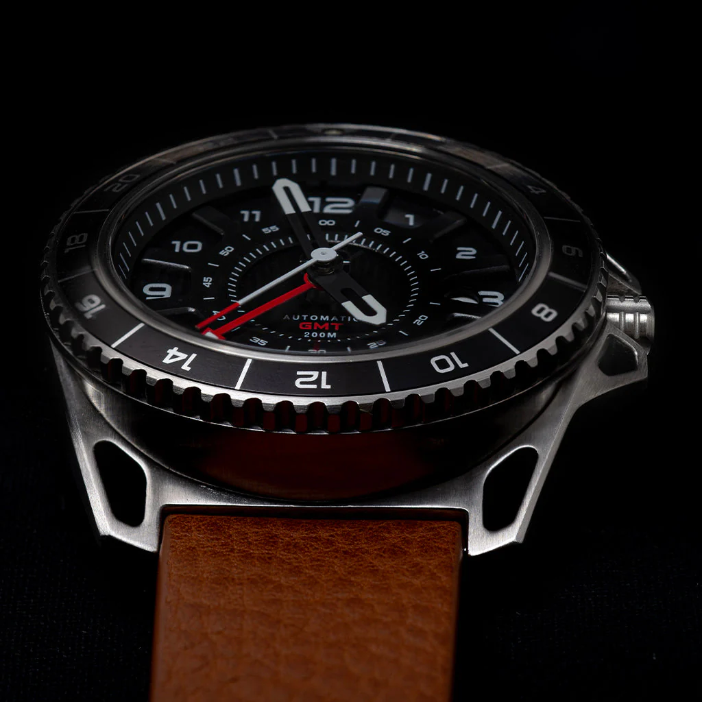GMT-01 - AUTOMATIC GMT WATCH WITH ITALIAN LEATHER STRAP - Image 5