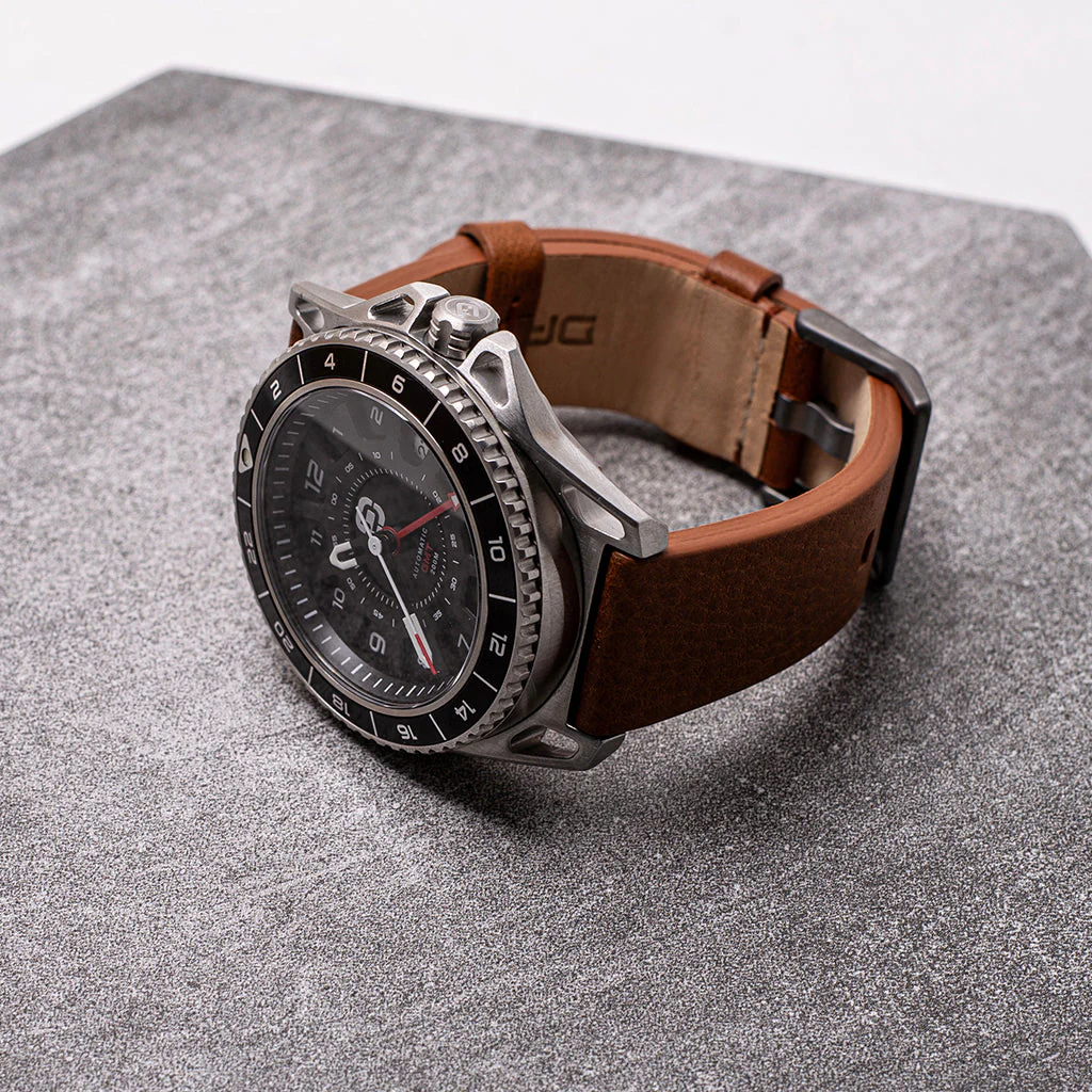 GMT-01 - AUTOMATIC GMT WATCH WITH ITALIAN LEATHER STRAP - Image 6