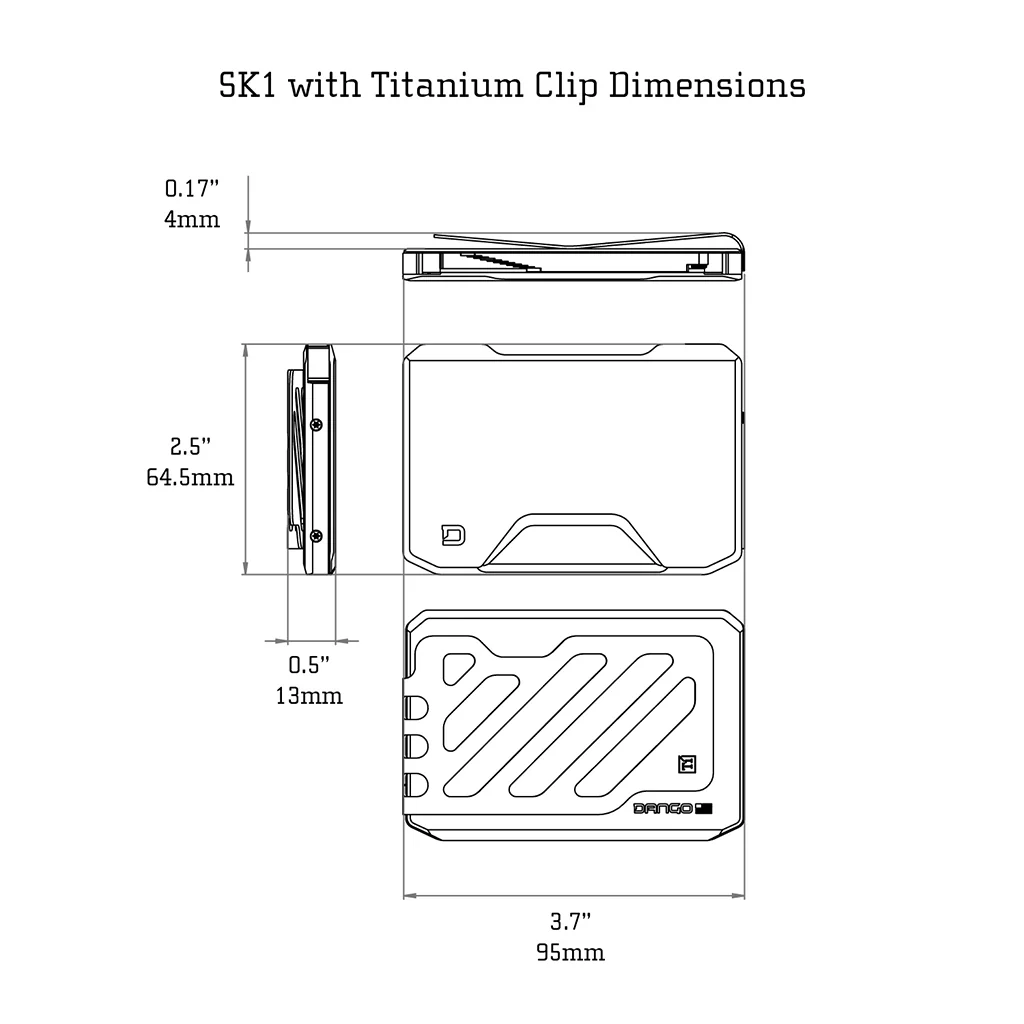 SK1 SLIDE KICK WALLET WITH TITANIUM MONEY CLIP - Image 34